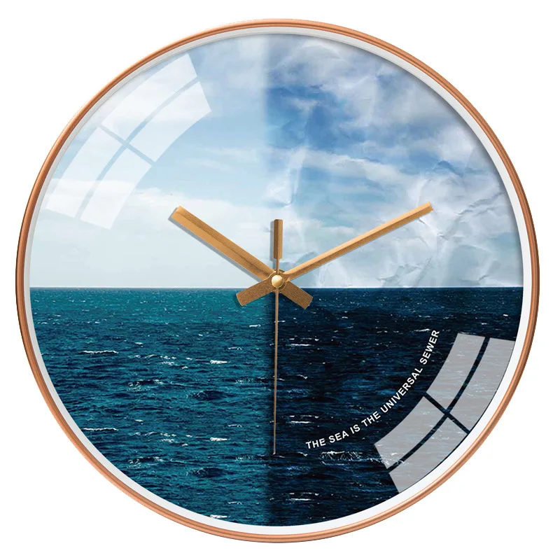 

[12 inch 30cm] ins net red clock living room creative sea fashion wall watch bedroom silent quartz clock
