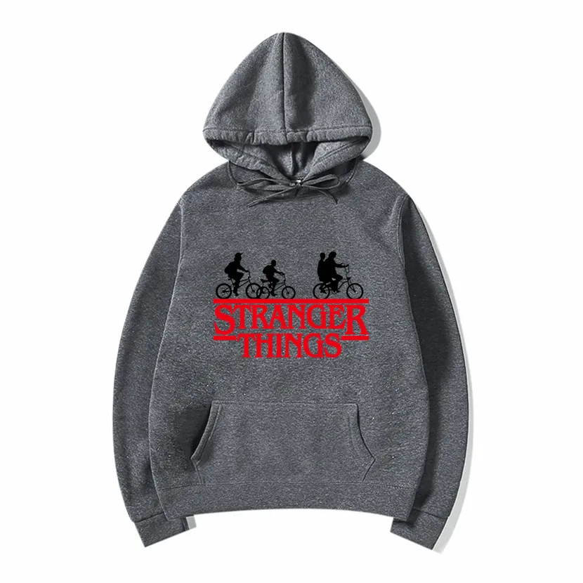 

2021 Trendy Faces Stranger Things Hooded Mens Hoodies and Sweatshirts Oversized for Autumn with Hip Hop Winter Hoodies Men Brand