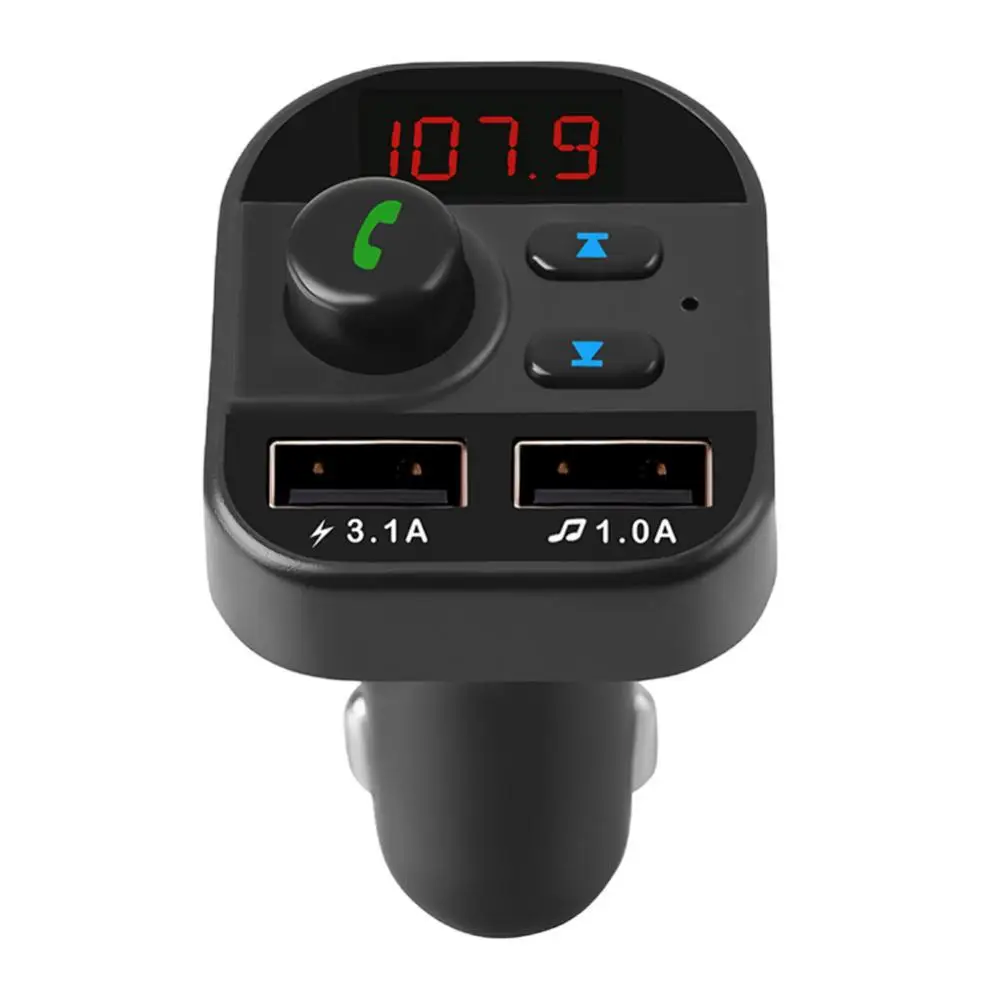 Автомобильный Bluetooth адаптер отображение напряжения двойное зарядное устройство