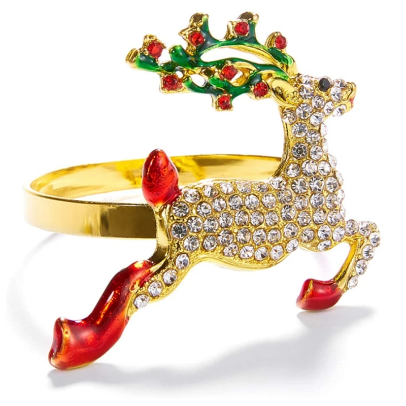 

8 шт набор стразы кольцо для салфетки в форме оленя кольцо подходит для сервировки стола; Подойдет как для свадьбы Приём Рождество
