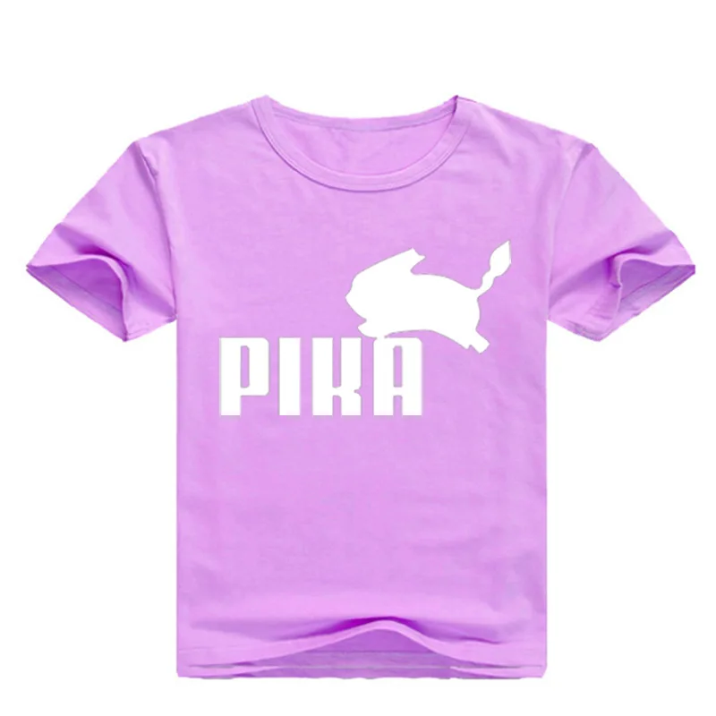 От 2 до 16 лет Модный милый мультфильма Покемоны и Покемон го Детская футболка с