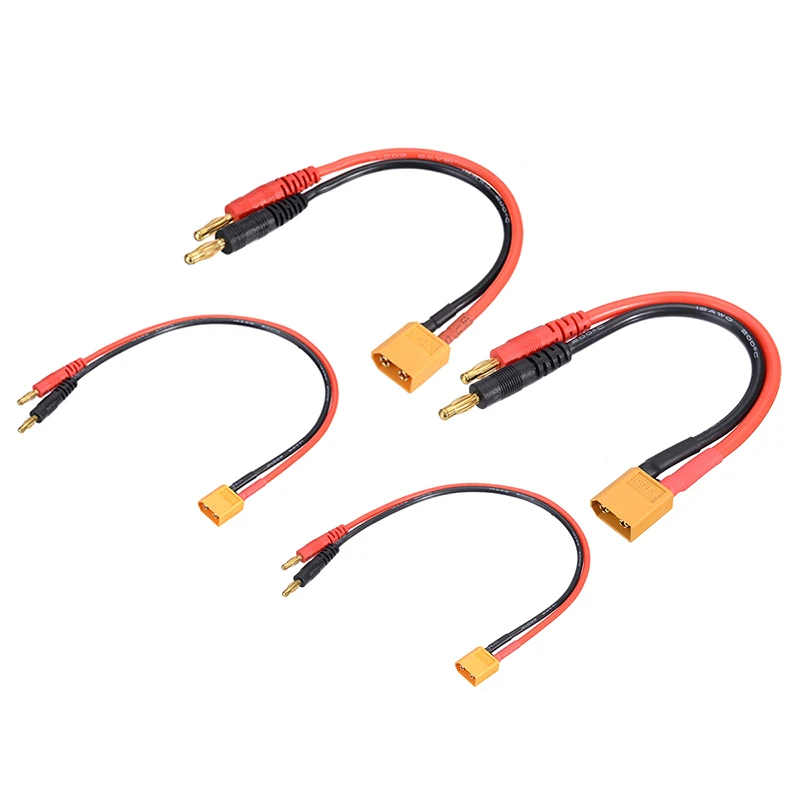 1 шт. XT60 штекер до 4 мм разъемы линия 12AWG/14AWG зарядный кабель 15 см/30 см литиевая батарея баланс зарядки адаптер линия