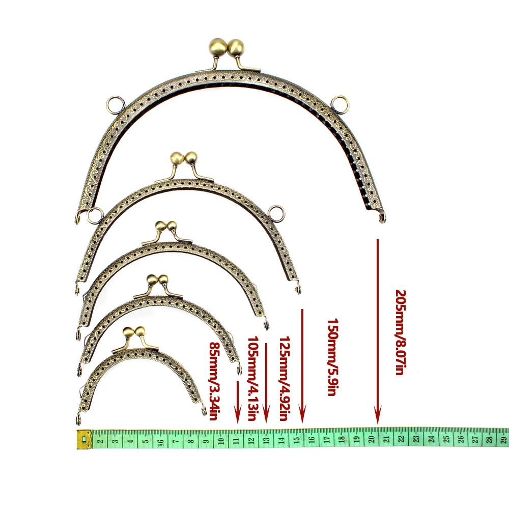 Винтажная полукруглая металлическая рама с бусинами 8 5/10 5/12 5/15/20/5 см ПРИШИТАЯ