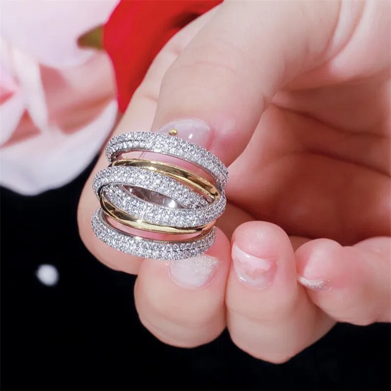 Популярные винтажные модные ювелирные изделия 14KT Белое золото заполнение