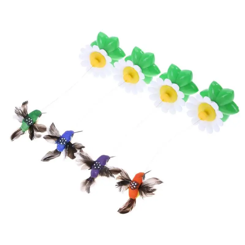 Hummingbird Игрушки для кошек, Электрический вращающийся стержень, проволока, интерактивный тизер, обучающая игрушка для кошек, котенок, Забавный товар для животных - Цвет: Hummingbird