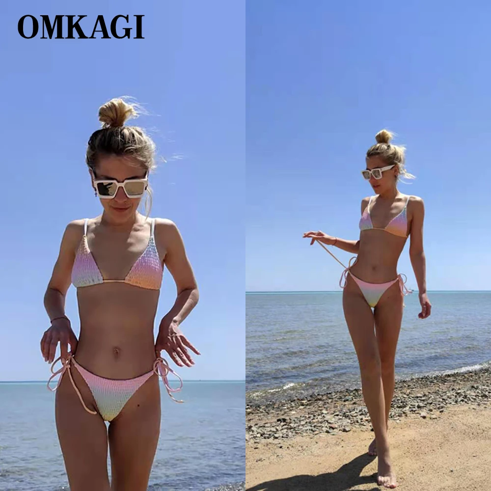 OMKAGI купальники женские стринги вельветовые купальник сексуальный пуш-ап микро