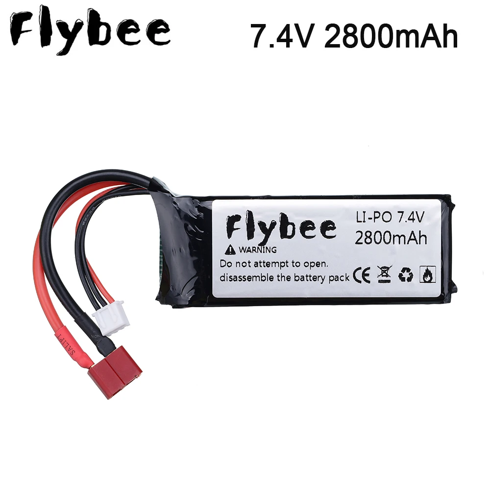 Аккумулятор для радиоуправляемого автомобиля 2 шт. 2s 7 4 в 2800 мАч Wltoys 144001 12428 12423