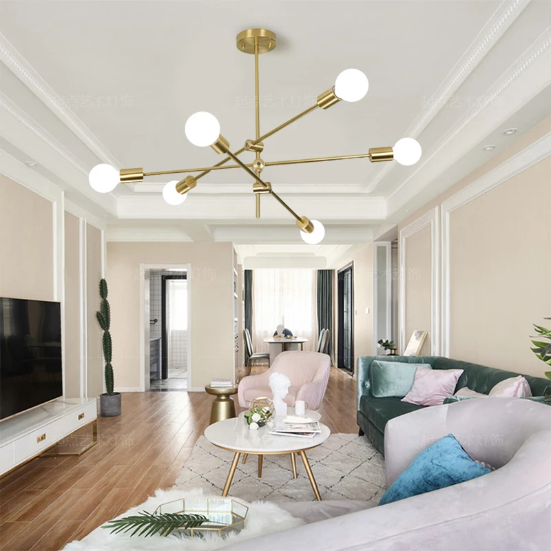 Молекулярная люстра кухонный остров столовая спальня спутниковая внутренняя