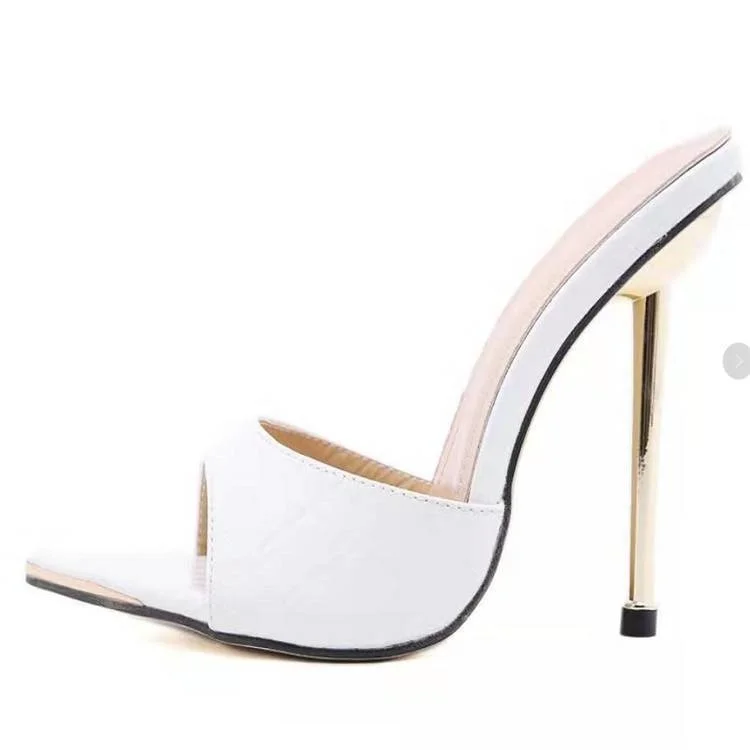 

2020 Ankle Party High-Heeled Outdoor Heels slippers Women shoes Big Size Plus Sandals