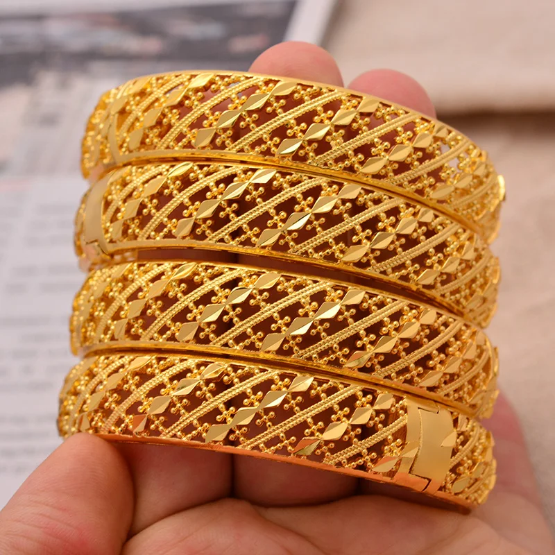 Большие роскошные открытые браслеты Wando для женщин/девушек свадебные из Дубая и