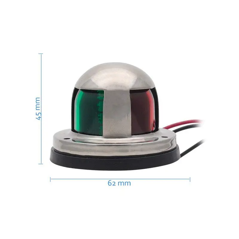 Лодочный сигнальный светильник ing 2 в 1 зеленый и красный из нержавеющей стали