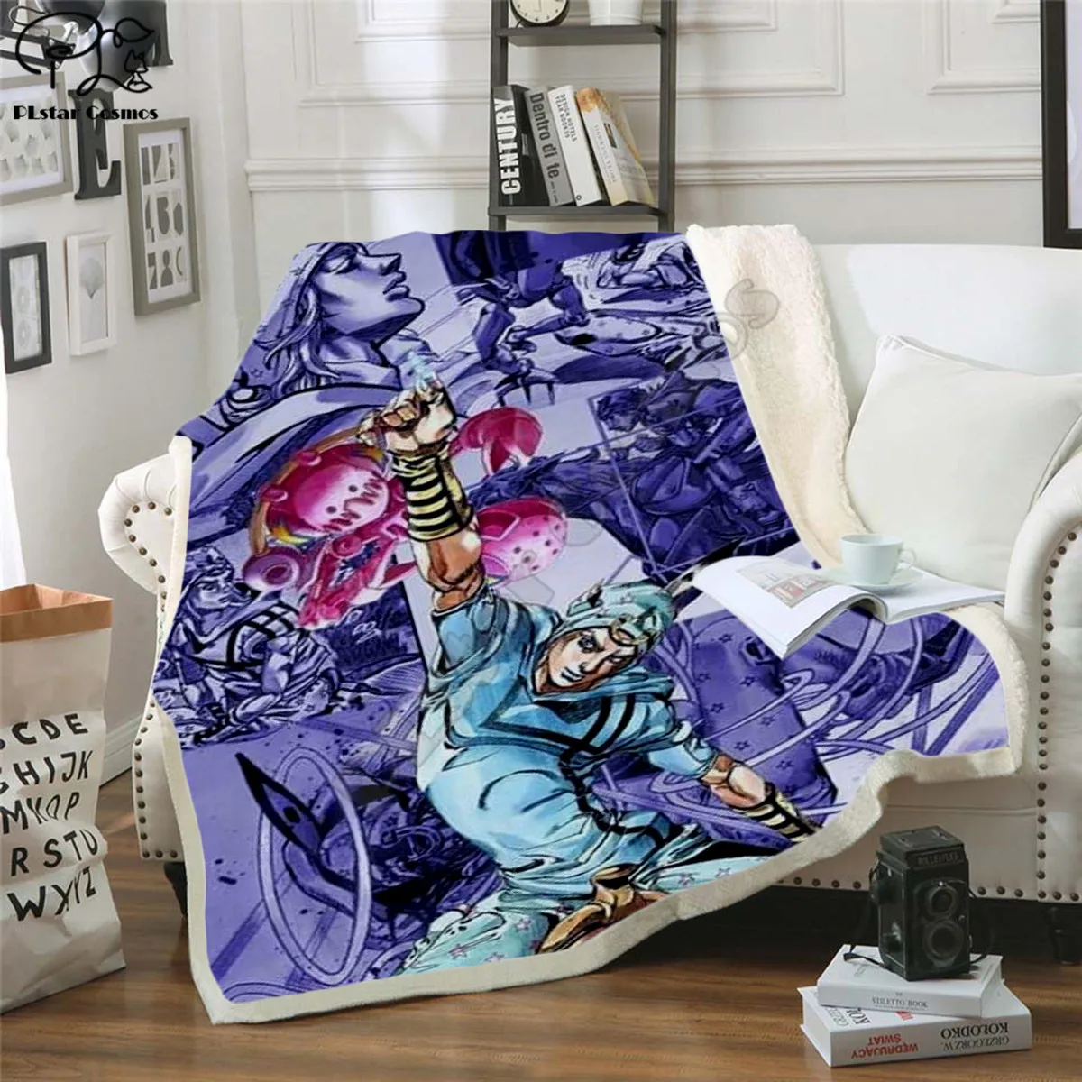 

JoJo's Bizarre Adventure pattern Blanket 3D full printed Wearable Blanket Adults/kids Fleece Blanket drop shippng style -2