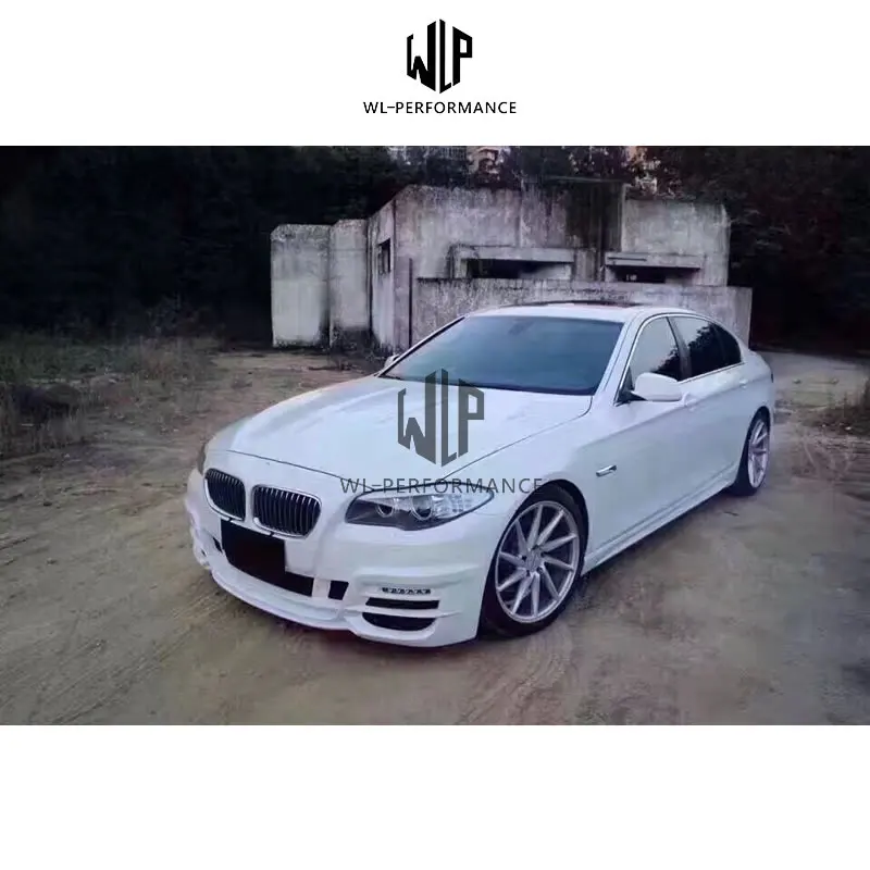 F10 F18 FRP Неокрашенный Комплект кузова автомобиля передний задний бампер боковые