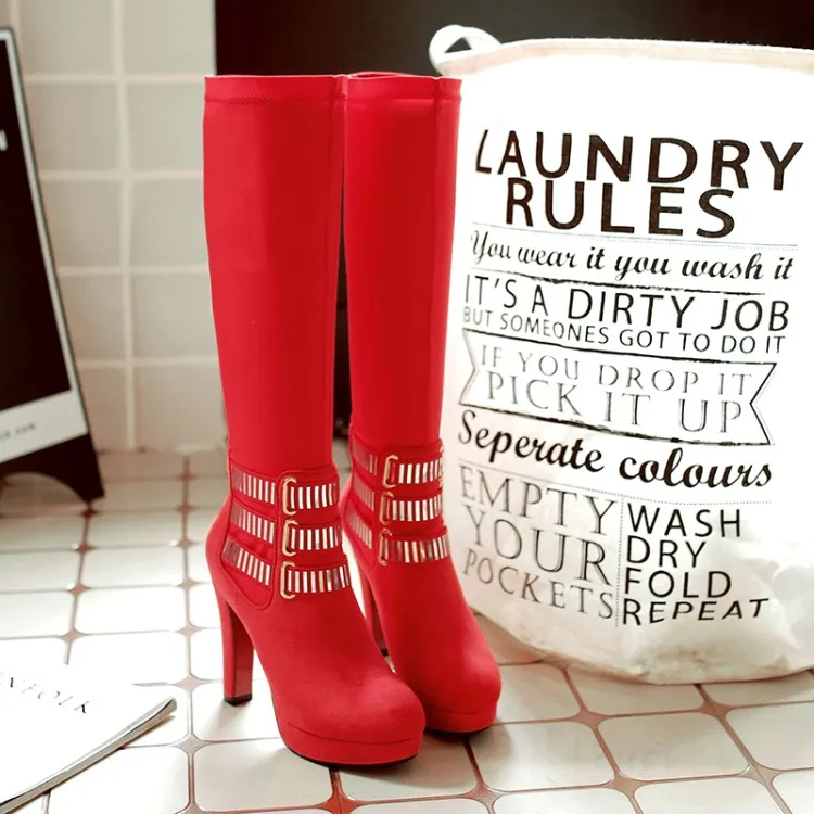 Большие размеры 9 10 11 12 высокие сапоги до бедра Сапоги выше колена женские