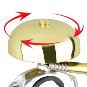 Bike Classics Bell Handlebar Brass Horn With Spring Fit 22.2-25mm Handlebars Clear Sound Golden | Спорт и развлечения