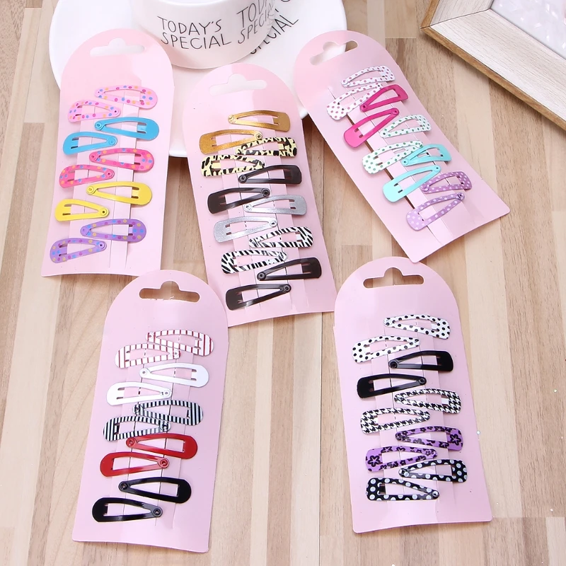 

10 шт. симпатичные красочные металлические заколки для волос, заколки для волос для девочек, детские аксессуары