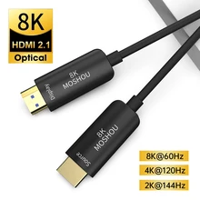 MOSHOU HDMI 2.1 Optical Fiber Cable 8K@60Hz 4K@120Hz 48Gbps HDR ARC HDCP 2.2 For Amplifier TV PS4 PS5 Xbox RTX3070