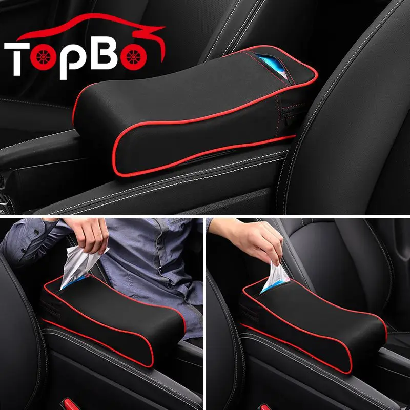 

Leather Car Central Armrest Pad Auto Center Console Memory Foam Arm Rest Seat Box Mat Cushion Pillow Cover Vehicle Protective