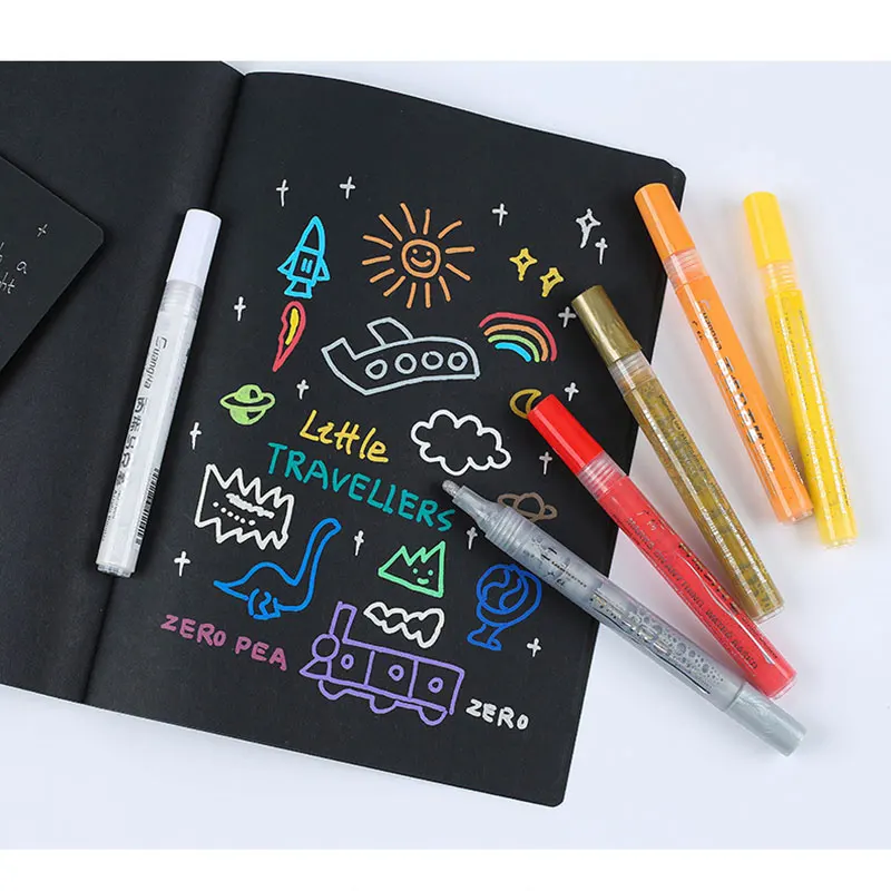 Набор художественных маркеров для рисования акриловыми красками 4/8/12 цветов |