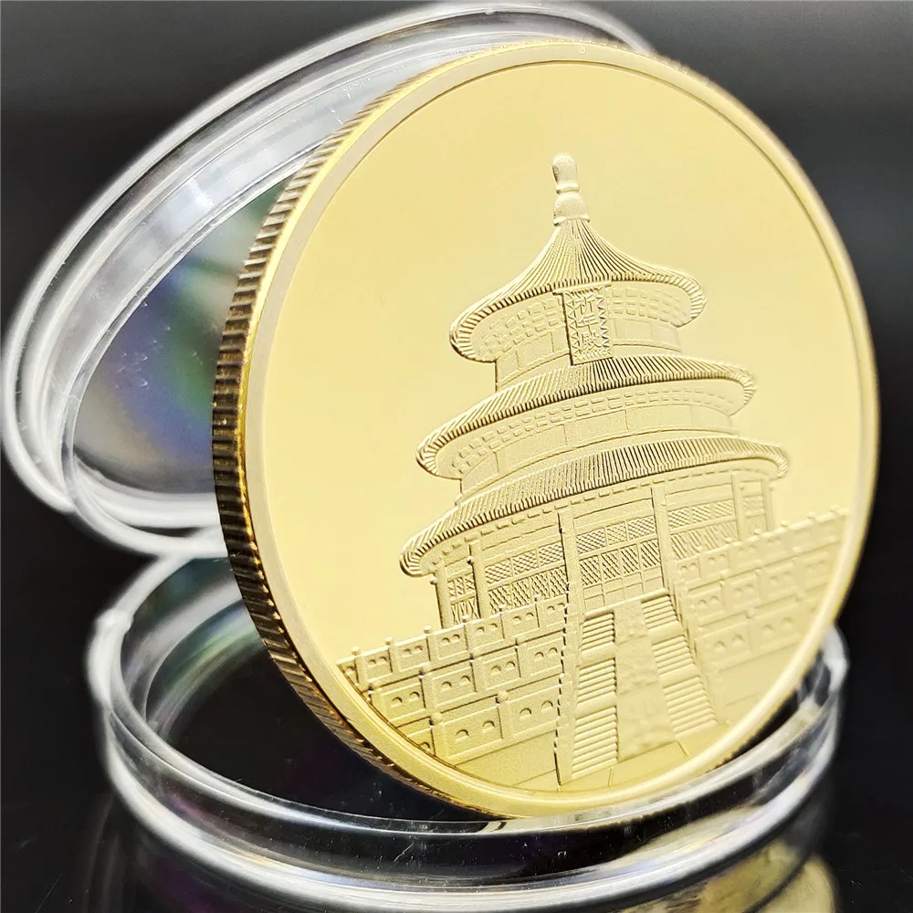 Очень красивая памятная монета семи чудес мира китайская Великая стена Золотая
