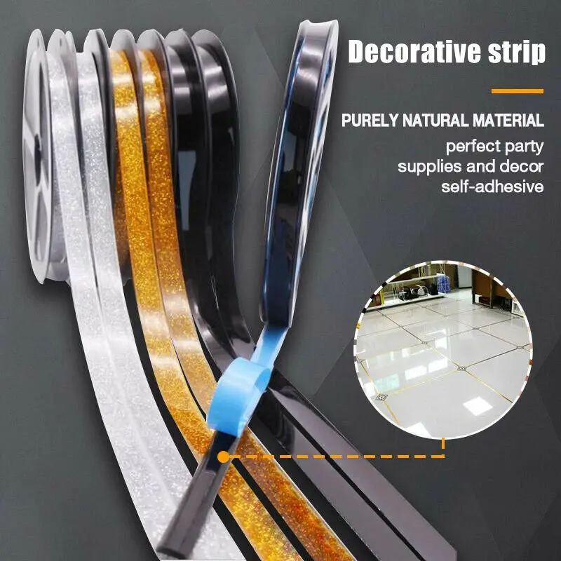 6M Self Adhesive Kitchen Ceramic Sticker Waterproof Anti Moisture Ceramic Sticker Moisture Proof Tile Gap Tape Bathroom Wall