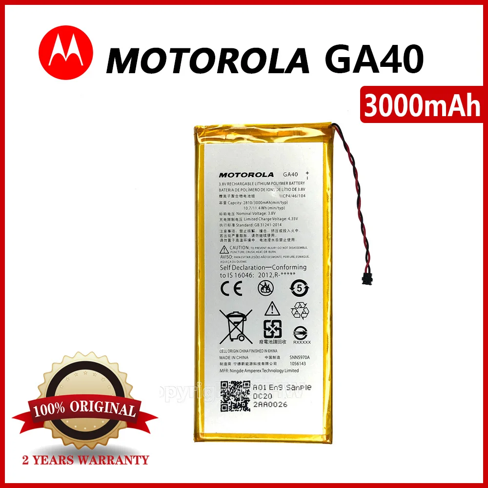 

100% Original 3000mAh GA40 For Motorola Moto G4/G4 Plus XT1625 XT1622 XT1644 XT1643 Phone High quality Battery+Tracking number
