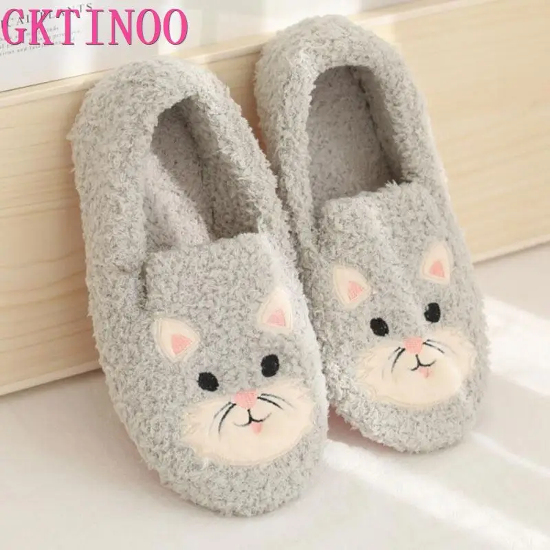 

GKTINOO/женские тапочки; Теплые домашние тапочки; Женская домашняя мягкая обувь с плюшевой подкладкой; Нескользящие тапочки; Меховые шлепанцы; ...