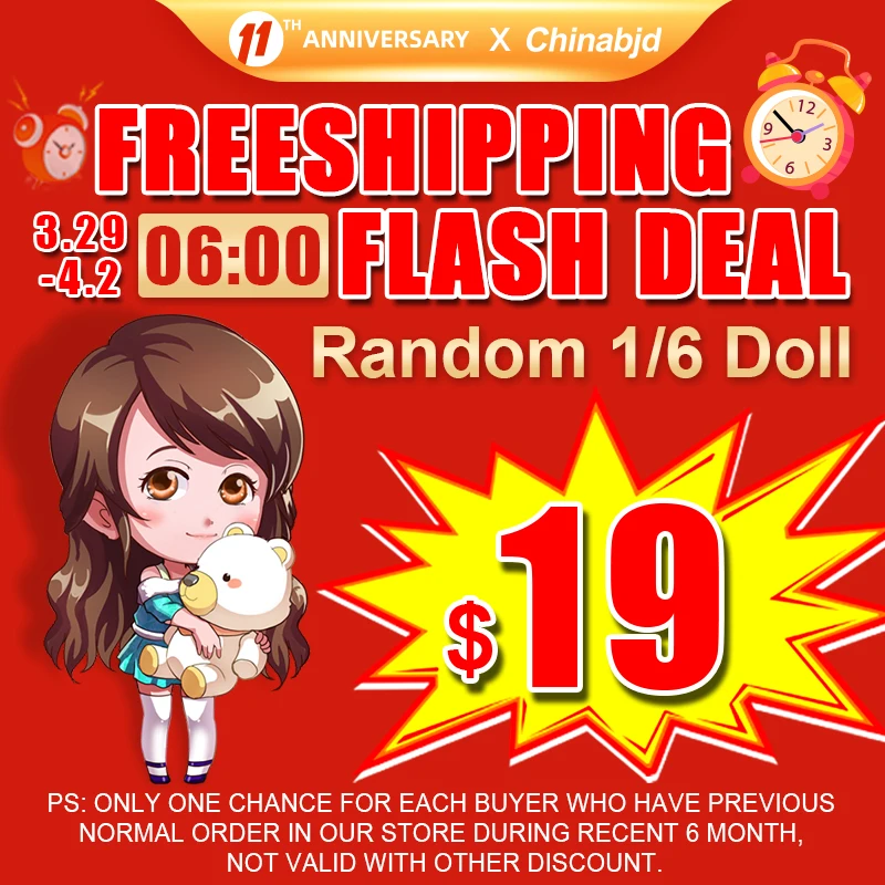 

Random 1/6 Doll: 2021 328 BIG SALES US $19 Free shipping Membership Flash Deal on Mar. 29th to Apr. 2nd 6:00