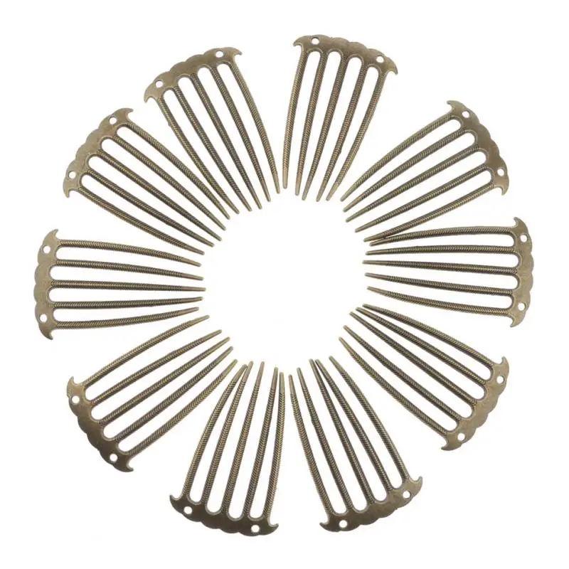 

10x Teeth Comb Hair Clip -Hair Decor Hair Jewelry Vintage Bronze Blanks
