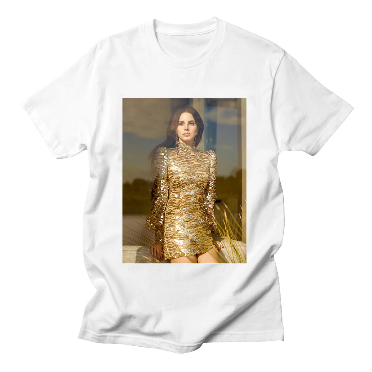 Музыкальная хлопковая футболка Новая модная забавная Lana Del Rey женская