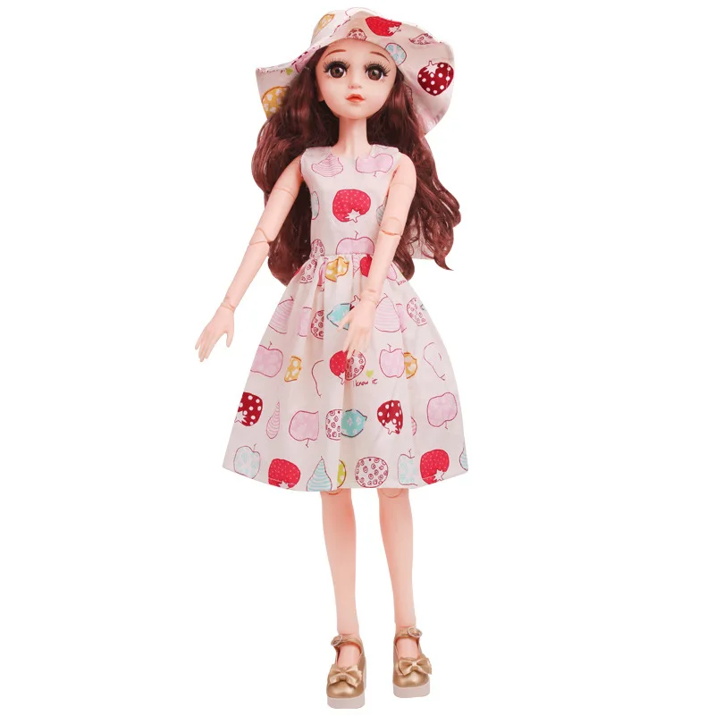 Новинка популярная Одежда для куклы 60 см шарнирное платье трехконечное с принтом