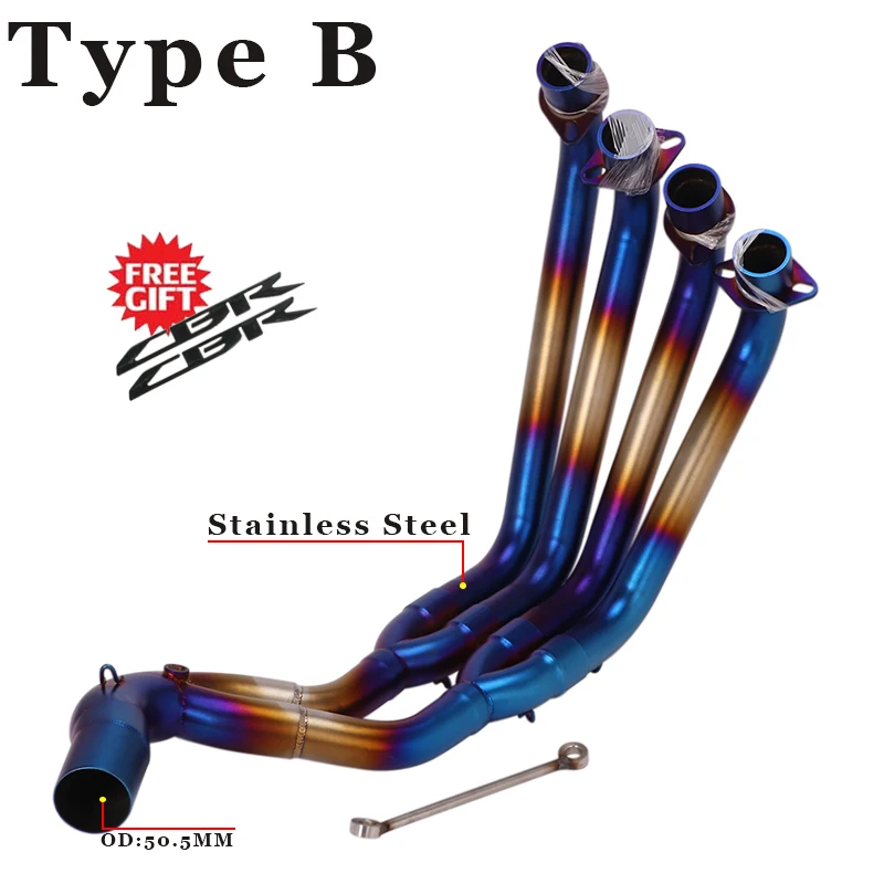 Motorcycle Full Exhaust System Modify Titanium Alloy Front Link Pipe For Honda CBR650R CB650F CB650R CBR650F 2014-2018 2019 2020 |
