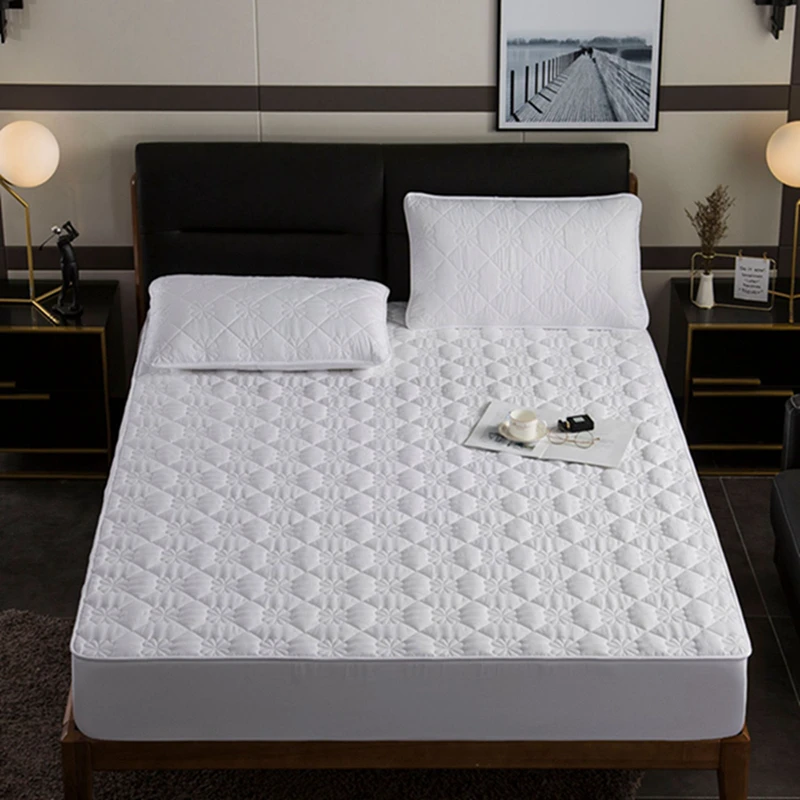 

Inyahome Modern Simple Style Solid Solor Bed Sheet Fitted Sheet Elastic Band Fixed Antifouling Anti-crease Portable Sheets Cover