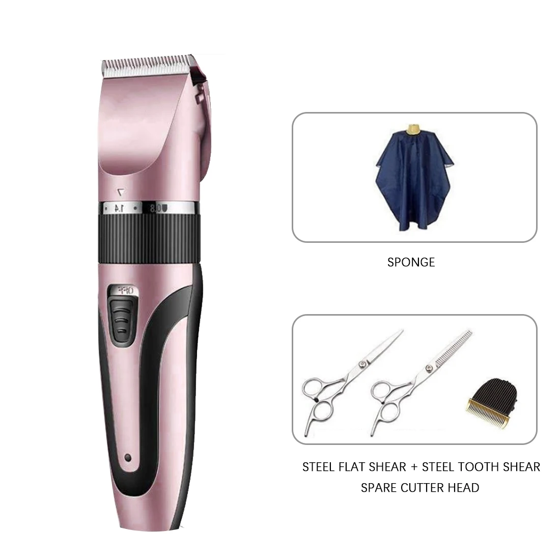 

Professional Electric Clipper Hair Trimmer For Men 3mm-15mm Cutter Hair Cutting Machine Haircut For Barber Ceramic Blade Nozzles