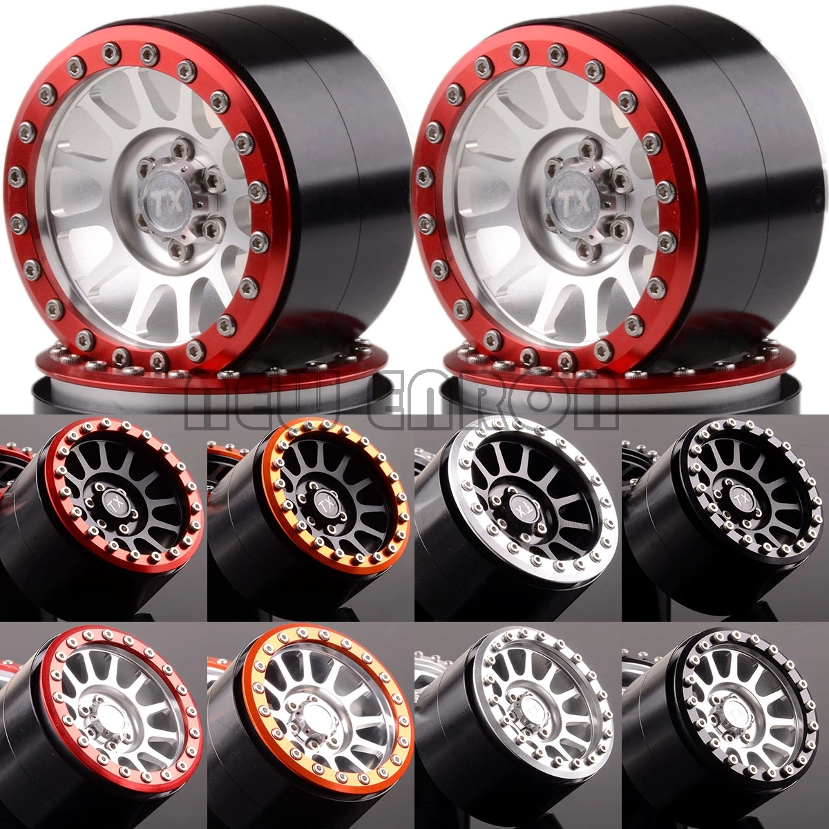 Новинка металлическая Ступица колеса ENRON 4P 2 дюйма 12 спиц ступица для Axial SCX10 II 90046