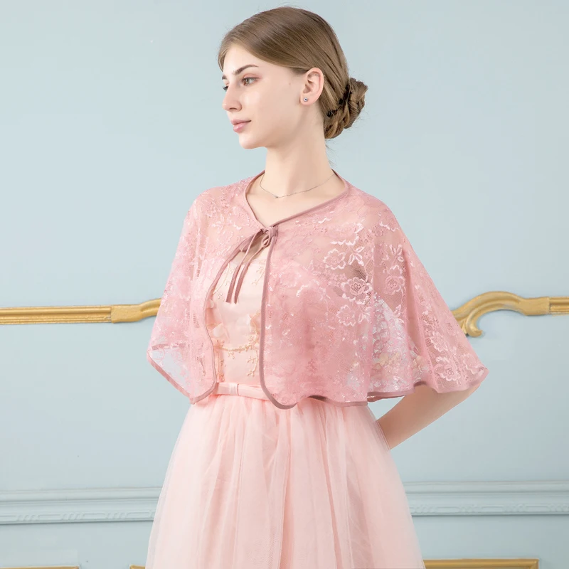 Elegant Summer Tulle Lace Bridal Shawls and Wraps Wedding Cape Jackets for Bridesmaid Evening Party Accessories 2020 in Stock | Свадьбы и