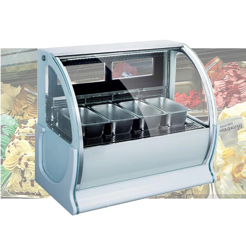 

Commercial Ice Cream Display Cabinet large Capacity Hard Ice Cream Showcase Ice Porridge Freezers 220V