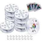 Погружной светильник RGB, 13 светодиодный, с магнитом и присоской, подводный светсветильник для бассейна, для пруда, 2020 г.