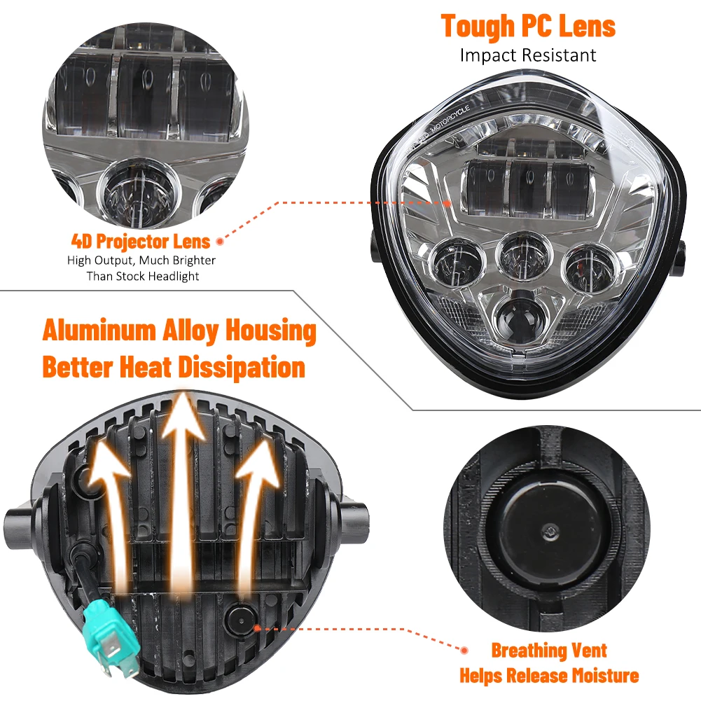 

Motorcycles Headlight LED Lamps Working Spot Light Motorbike Fog Lamp Motorcycle part for Harley Honda Kawasaki Suzuki Yamaha