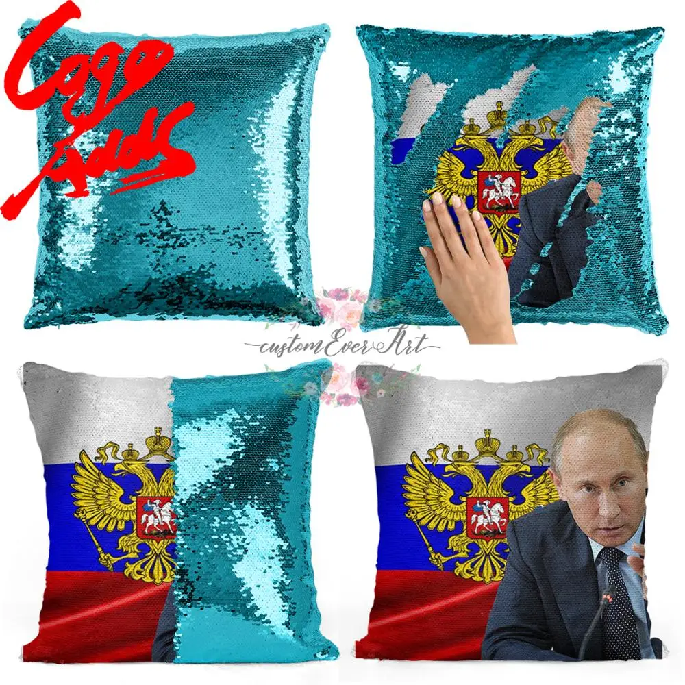 

Vladimir Putin sequin pillow | sequin Pillowcase | Two color pillow | gift for her | gift for him | pillow | magic pillow