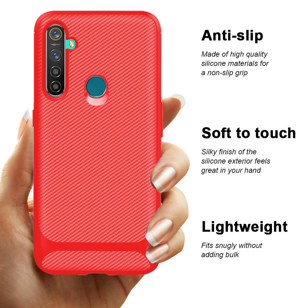 Чехол для телефона Oppo Realme XT X2 K5 тонкий ТПУ силиконовый мягкий углеродный волоконный защитный противоударный чехол