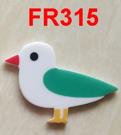 FR-315 50 шт. 40*28 мм мультфильм 8 цветов Чайка Flatback смолы бант для волос многоцветный птица плоское украшение из смолы для DIY украшения дома аксессуары - Цвет: FR-315