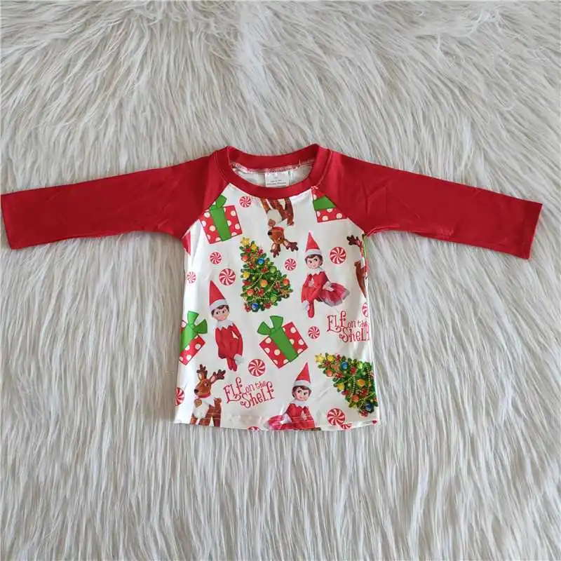 

2021 Baby Boys Clothes Long T-Shirt Tree Embroidery Fall Spring Kids Toddler Teen Wear Christmas