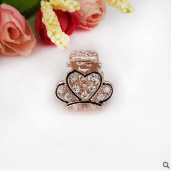 100 шт./лот DIY Простые заколки для волос с множеством кристаллов мини бантом