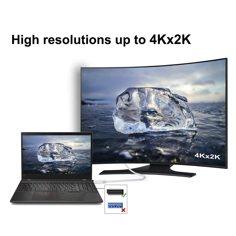 Кабель-адаптер Displayport-Hdmi штекер Dp-Hdmi 4 K X 2 белый 1 8 м | Электроника