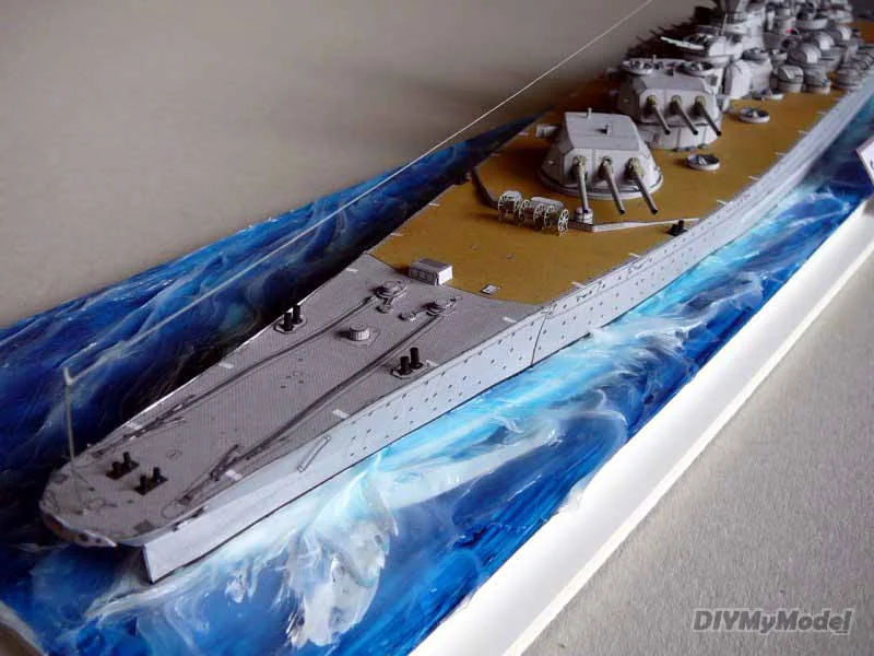 DIYMyModeI-Battleship de la Segunda Guerra Mundial de Jap&oacute;n, Yamato 1:400, bricolaje, manualidades, Kit de papel, hecho a mano juguete, rompecabezas, regalo, utillaje de pel&iacute;cula-1