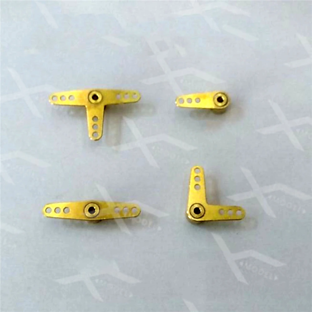 

Metal Aperture 2MM Rudder Rocker Arm Brass Steering Rocker Arm for Simulation RC Ship Boat Models Accessories