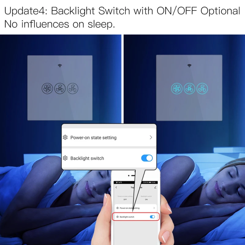 

2/3 Way Tuya Smart Life Remote Control Wireless Smart Home EU/US Standard Alexa WiFi+RF433 Smart Ceiling Fan Switch