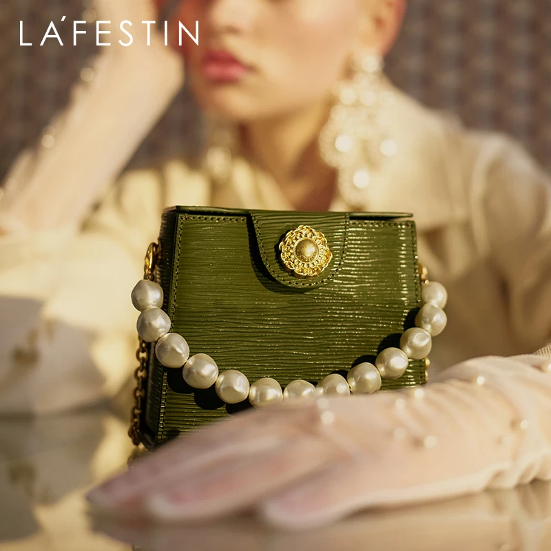 

Квадратная миниатюрная женская сумка lafcontinental, сумка на плечо с цепочкой, чехол для сигарет, портативный мессенджер, 2020