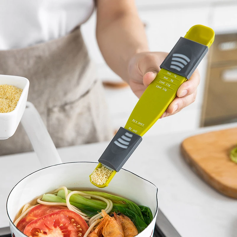

Adjustable Measuring Spoon with Scale Double Head Measure Cup Coffee Flour Scoop Kitchen Cake Pastry Baking Cooking Utensils